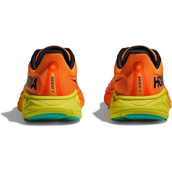 Hoka Men\'s Arahi 7‎ Sneaker, Electric Tangerine/Black, 12 main image 6